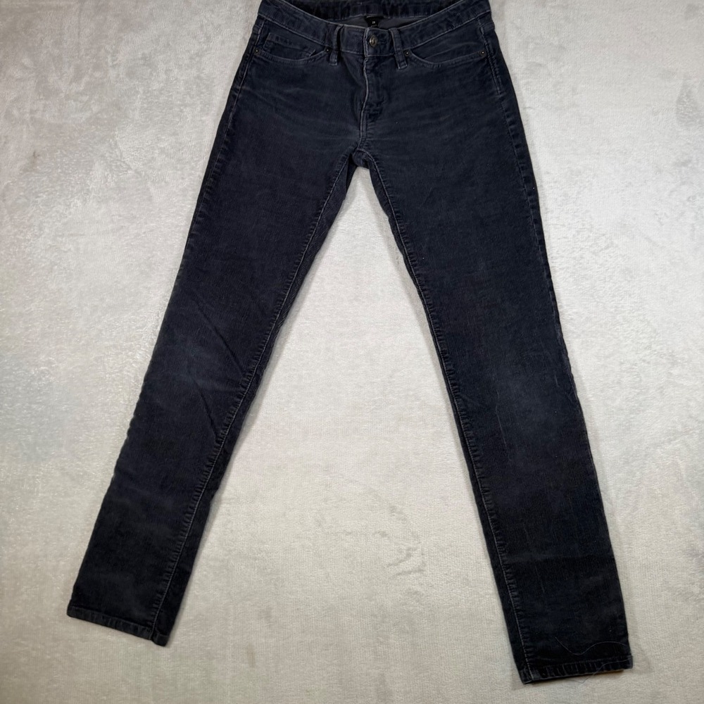Patagonia Organic Cotton Corduroy Slim Pants Dark Gray Black‎ Womens Size 29
